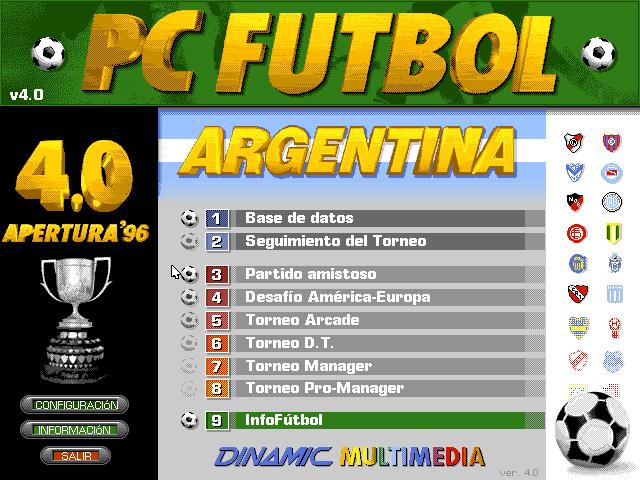 PC Fútbol 4.0 Argentina Apertura '96